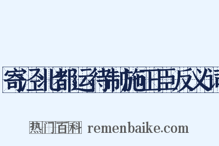 寄泾北都运待制施正臣反义词是什么意思的图片